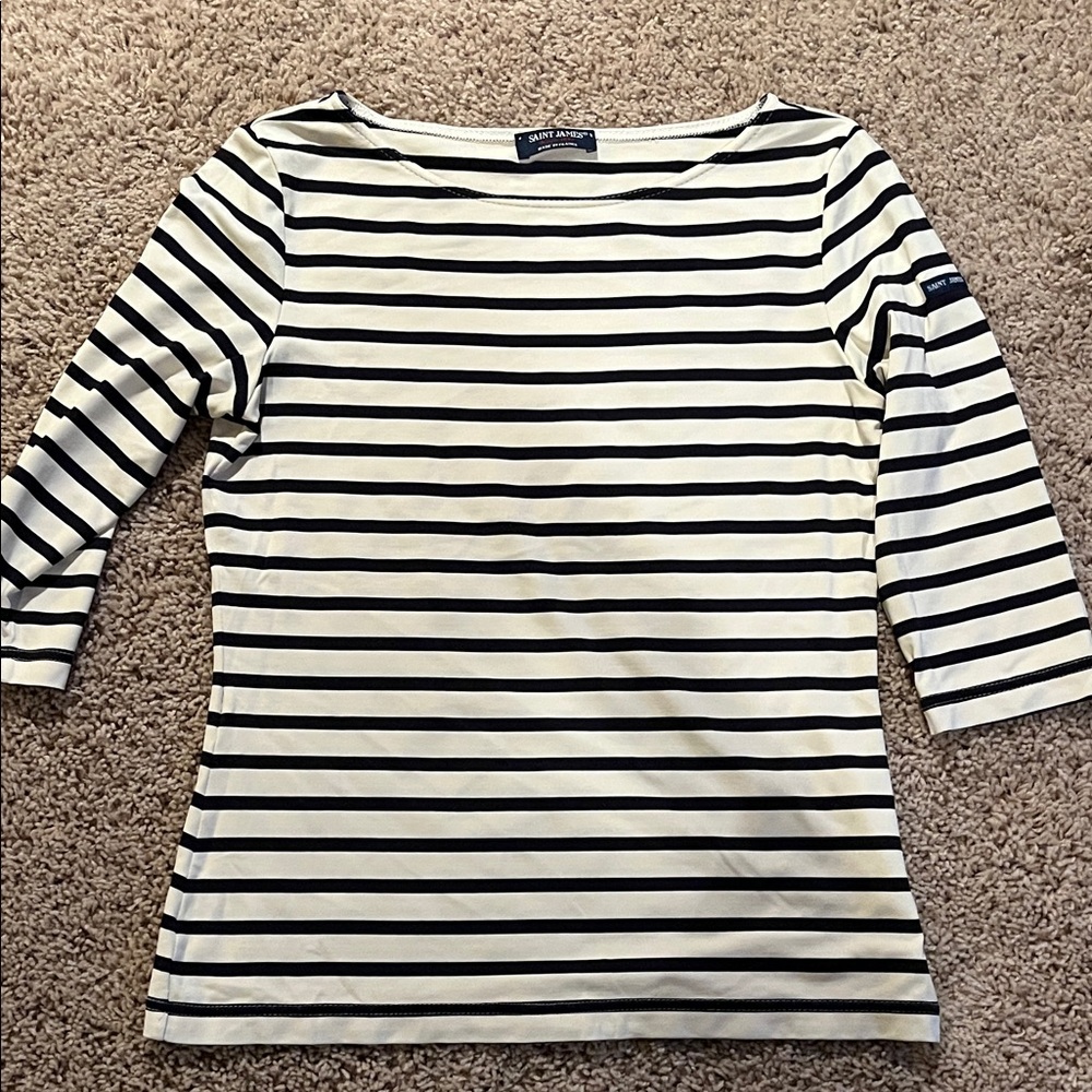 Striped Blue and cream Women's Top